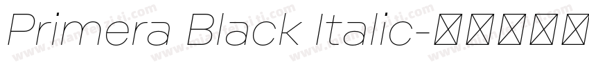 Primera Black Italic字体转换